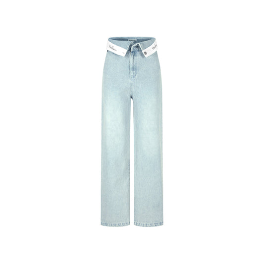 Herlian Bite Flip Logo Denim Pants