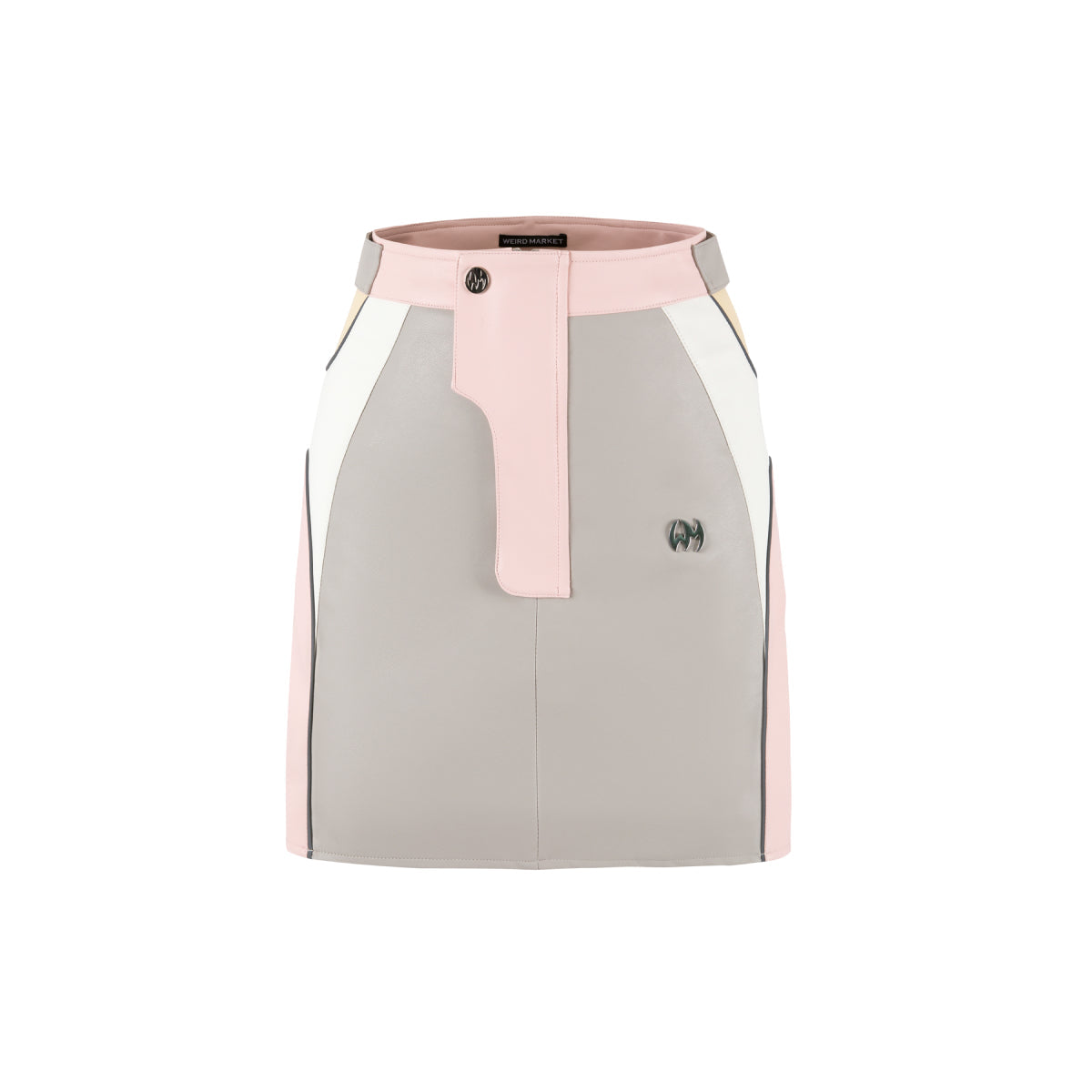 Weird Market Racing Leather Tube Skirt Pink