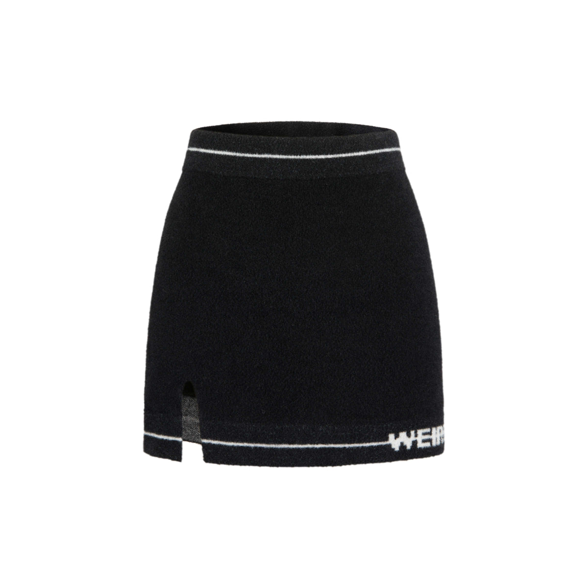 Weird Market Basic Logo Knit Skirt Black