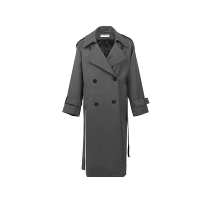 Ann Andelman Trench Long Coat Grey