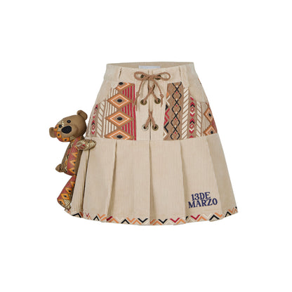 13De Marzo Tribe Hunting Totem Patch Skirt