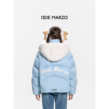 13De Marzo Bear Hood Down Jacket Blue