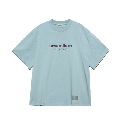 UMAMIISM Basic Logo Oversize T-Shirt Blue