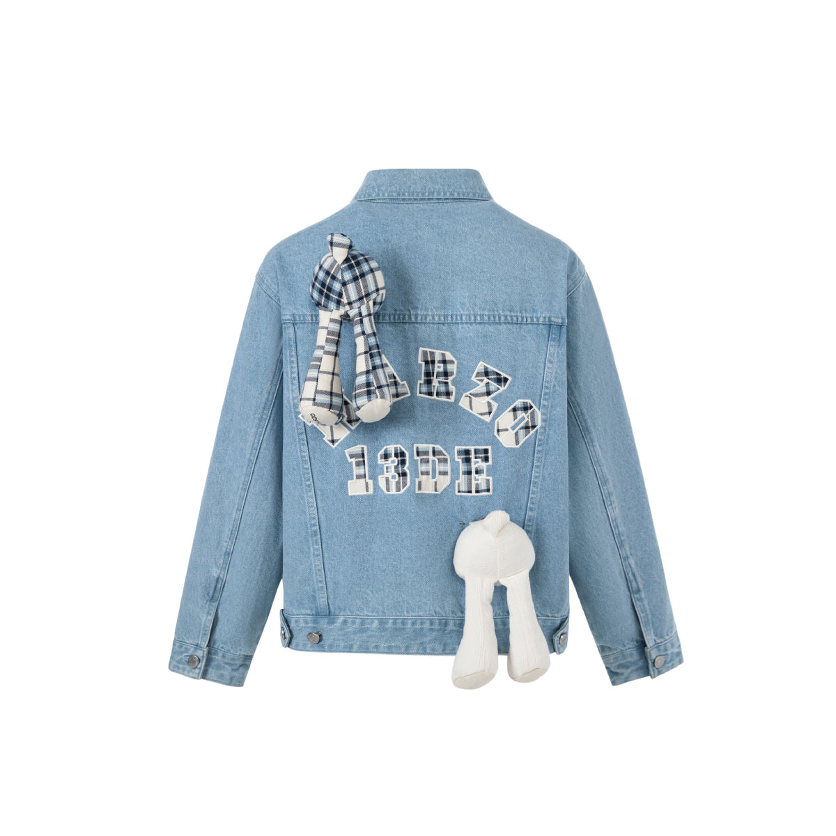 13De Marzo Bear In Wormhole Denim Jacket Blue