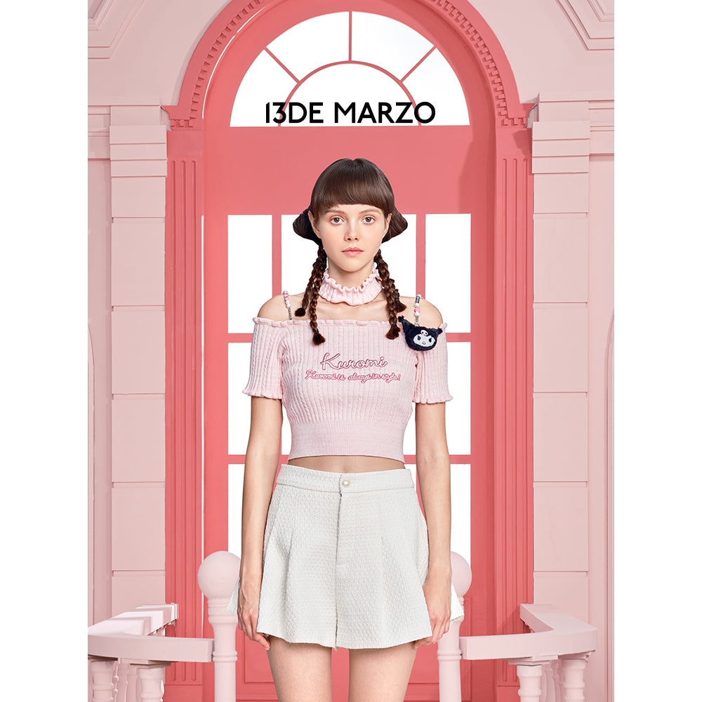 13De Marzo X Kuromi Knit Top Pink