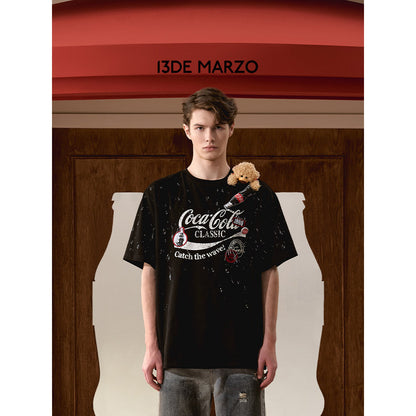 13De Marzo X Coca-Cola Bear Water Drop T-Shirt Black