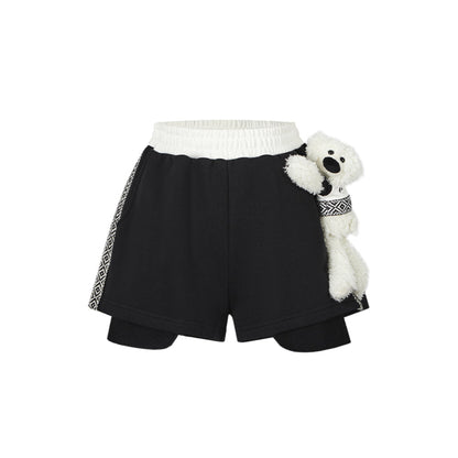 13De Marzo String Bear Baseball Shorts Black