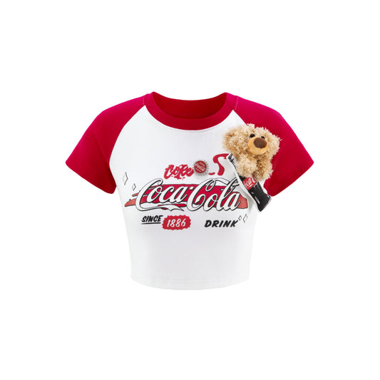 13De Marzo X Coca-Cola Bear Logo Top White