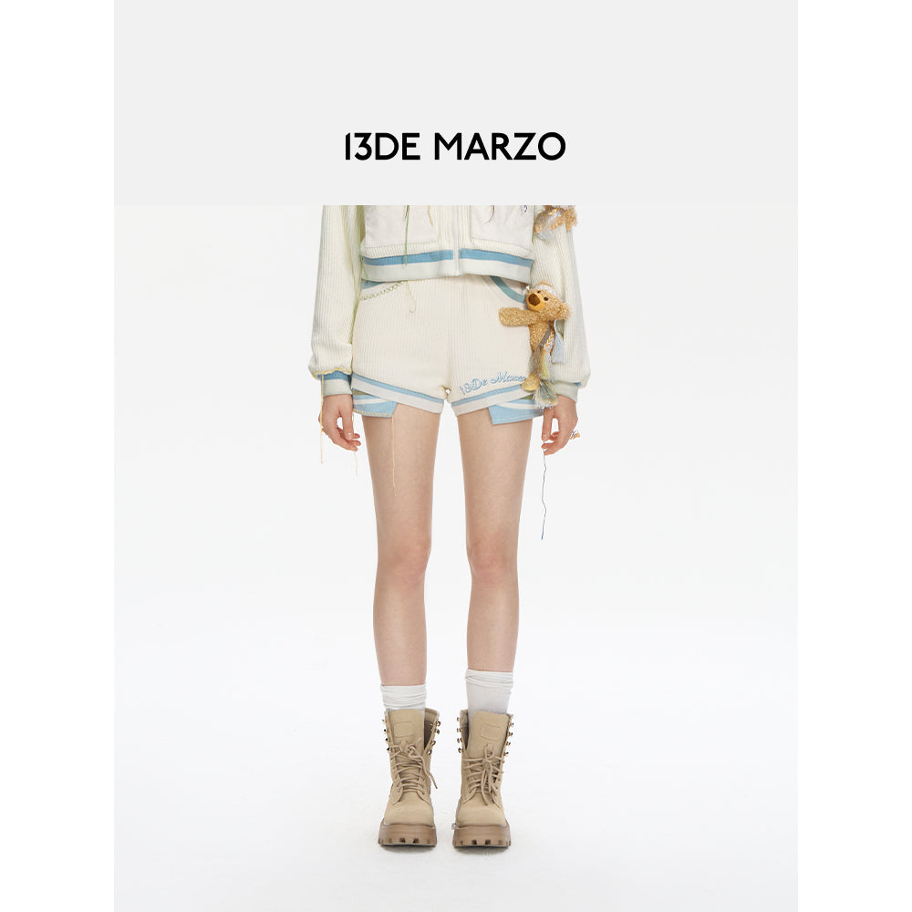 13De Marzo Bear Deconstruct Knit Shorts