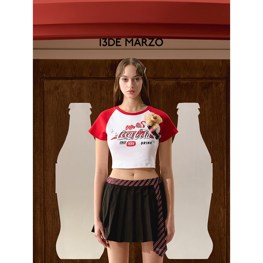 13De Marzo X Coca-Cola Bear Logo Top White