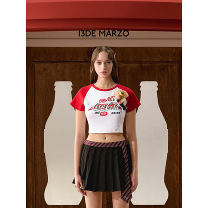 13De Marzo X Coca-Cola Bear Logo Top White