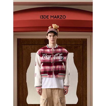 13De Marzo X Coca-Cola Bear Tweed Fleece Jacket