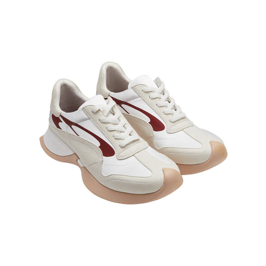 Lost In Echo Upturned Toe Retro Sneaker Beige