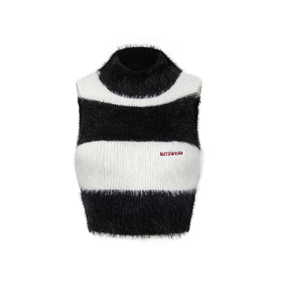 NotAwear Mink Sweater Striped Knitted Vest