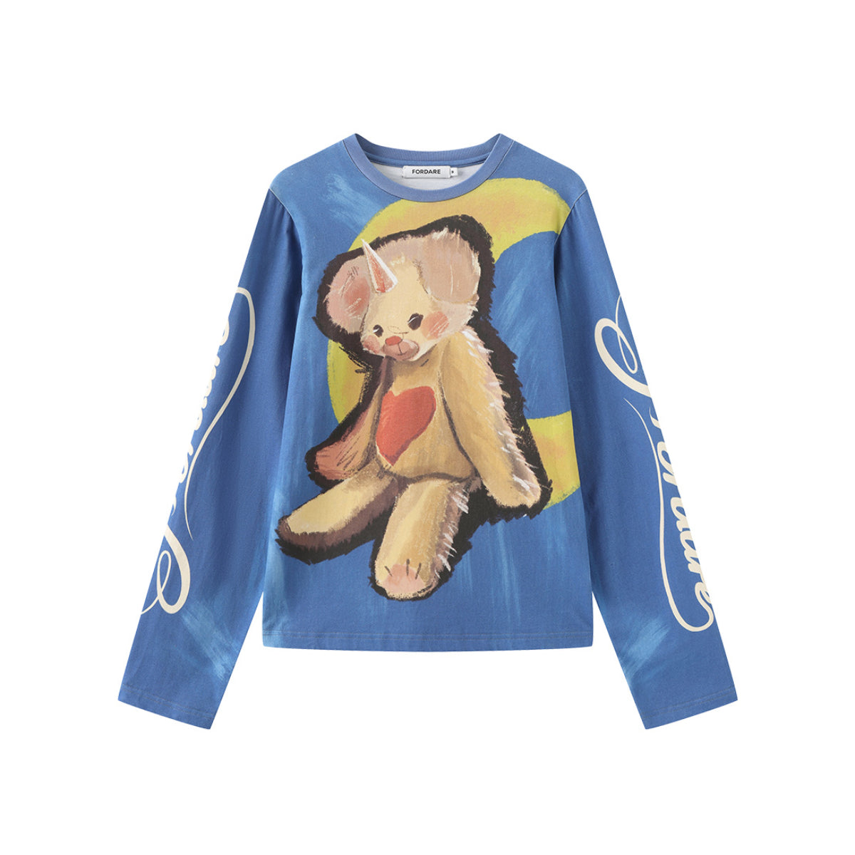 FORDARE Printed Unicorn Bear L/S T-Shirt Blue