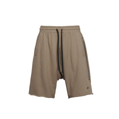 CATSSTAC Double Zipper Washed Shorts Khaki