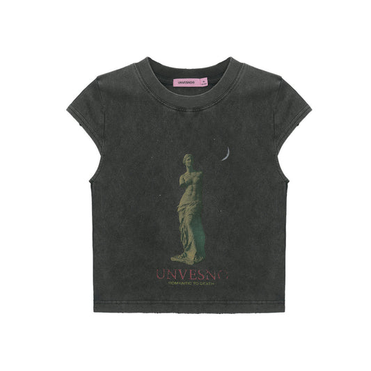 Unvesno Printed Venus Distressed Women Top