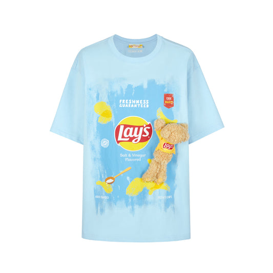 13De Marzo X Lay's Crayon Drawing T-Shirt Blue