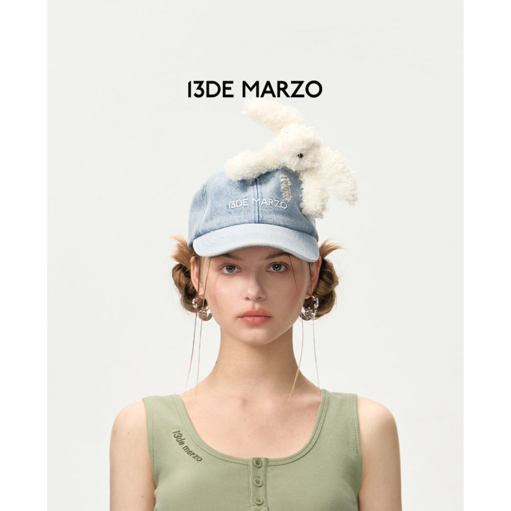 13De Marzo Doozoo Washed Denim Cap Blue