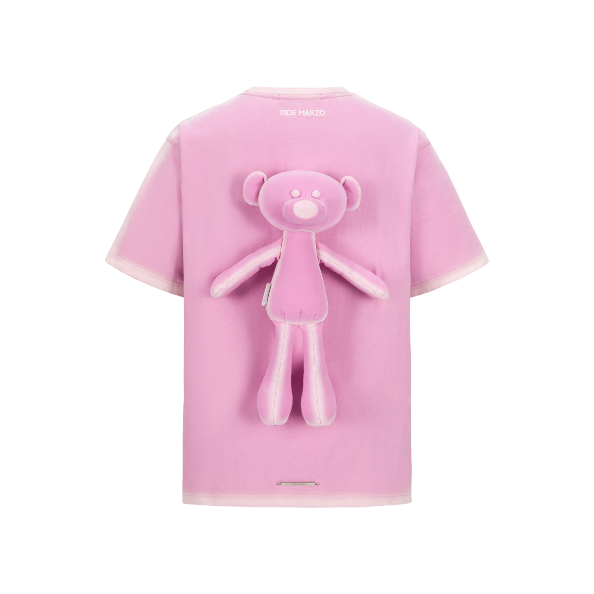 13De Marzo Outline Sketch Logo T-Shirt Pink