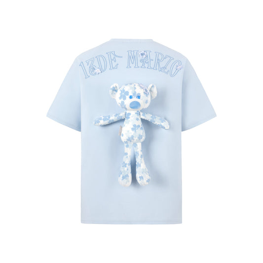 13De Marzo Plush Sakura Bear Limited T-Shirt Blue