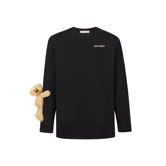 13De Marzo Doozoo Sleeve Bear L/S T-Shirt Black