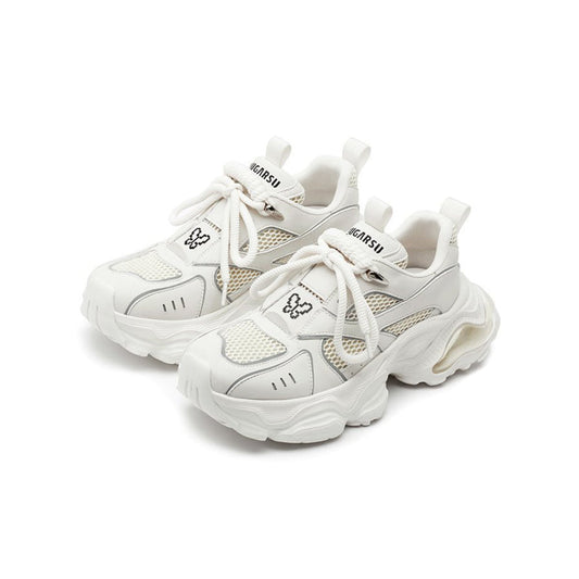 SugarSu Butterfly Bubble Sole Clunky Sneaker White