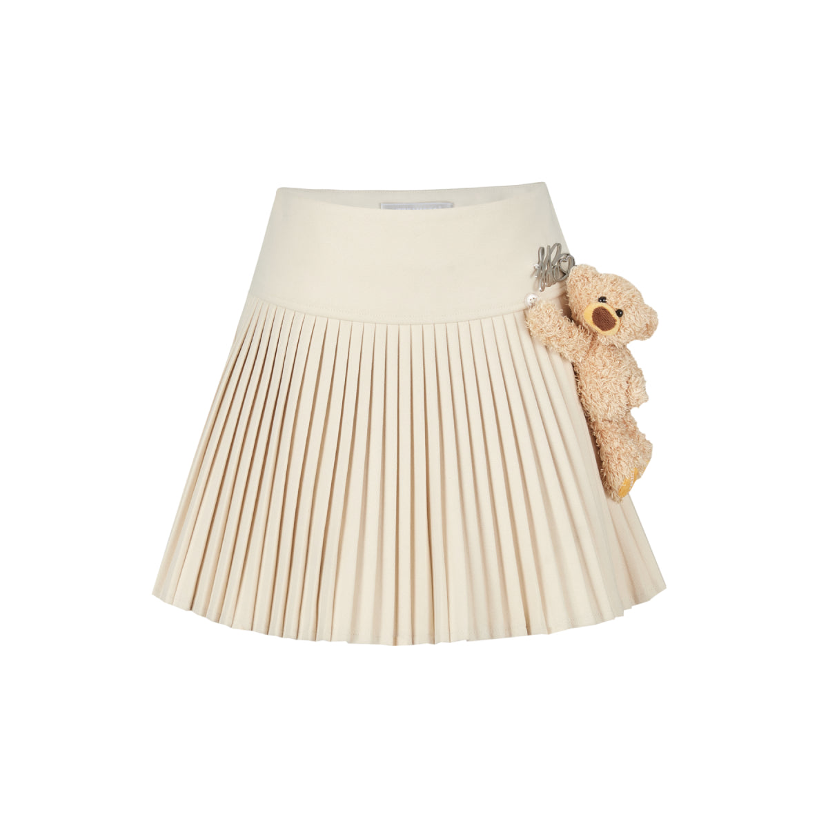 13De Marzo Doozoo Woolen Pleated Skirt Beige