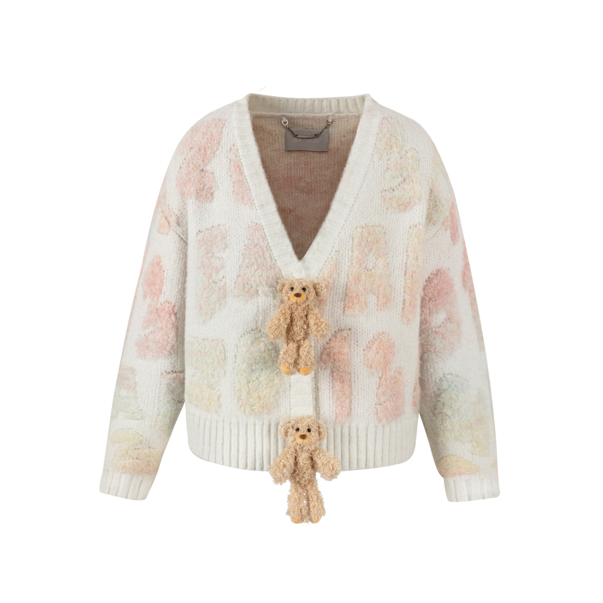 13De Marzo Bear Gradient Logo Cardigan