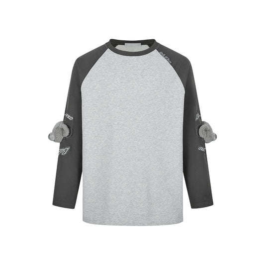 13De Marzo Shoulder Bear L/S Top Gray