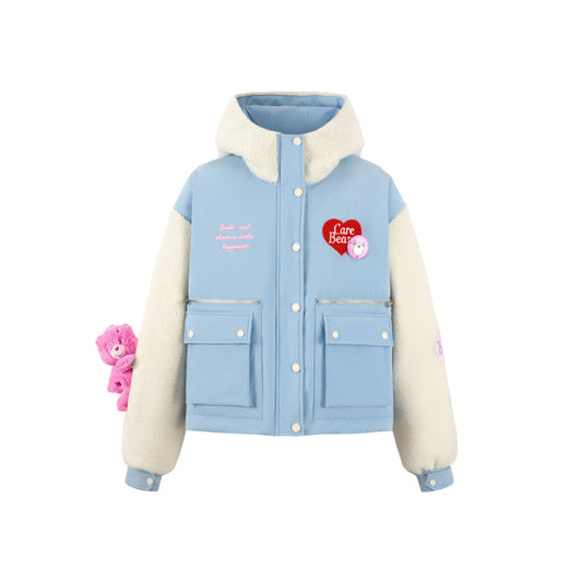 13De Marzo X Care Bears Color Blocked Down Jacket Blue