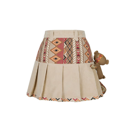 13De Marzo Tribe Hunting Totem Patch Skirt