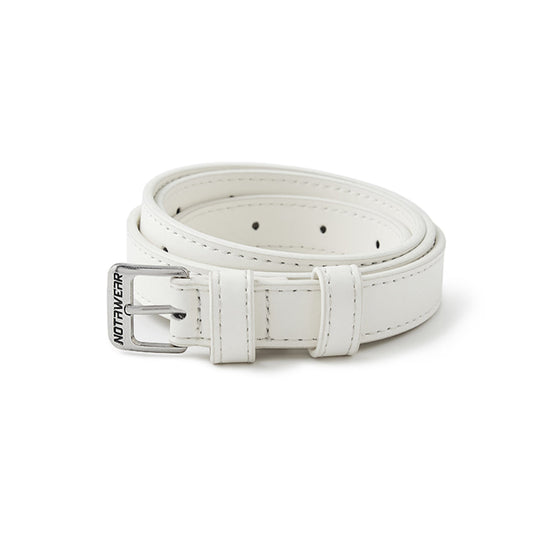 NotAwear Vintage Logo Leather Belt White