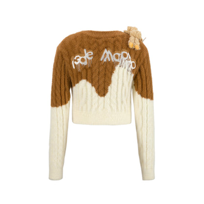 13De Marzo Doozoo Melt Ice Cream Knit Cardigan Brown