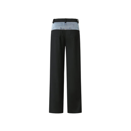 Jac Fleurant Denim Waist Suit Pants Black