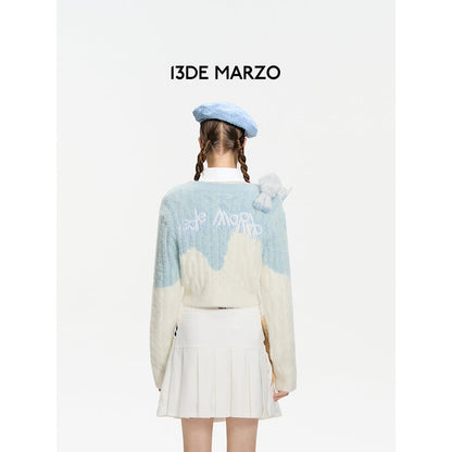 13De Marzo Doozoo Melt Ice Cream Knit Cardigan Blue