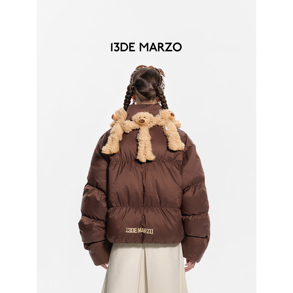 13De Marzo Doozoo Neck Round Down Jacket Brown