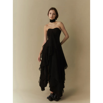 Elywood Black Layering Bandeau Dress