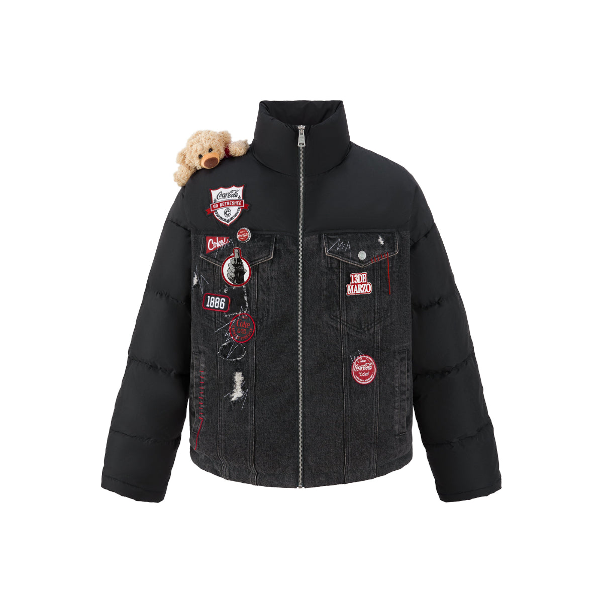 13De Marzo X Coca-Cola Denim Patch Down Jacket