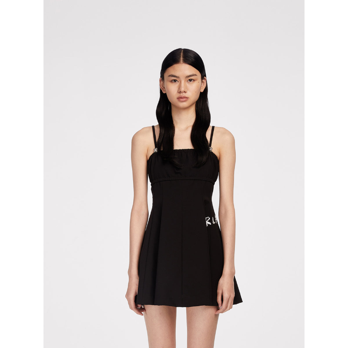 Herlian Black Suspender Dress