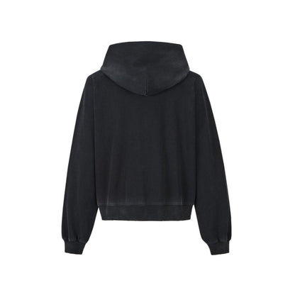 Aventen Pin Memo Zip Up Washed Hoodie