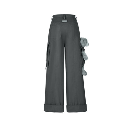 13De Marzo Doozoo Giant Bear Cargo Pants Dark Grey