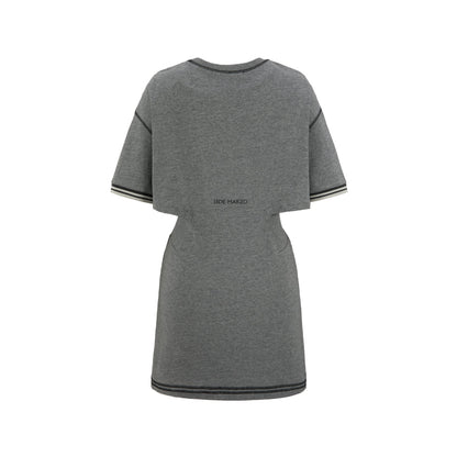 13De Marzo Doozoo Waist Cutting Tee Dress Grey