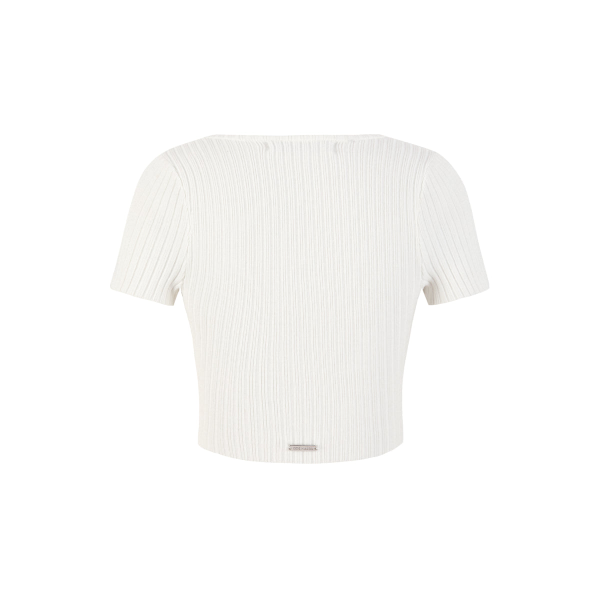 13De Marzo Basic Square Neck Slim-Fit Crop Top White