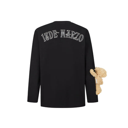 13De Marzo Doozoo Sleeve Bear L/S T-Shirt Black