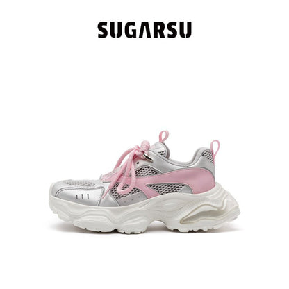 SugarSu Butterfly Bubble Sole Clunky Sneaker Sliver