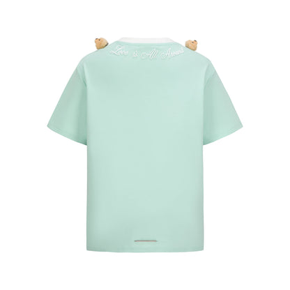 13De Marzo Doozoo Collar Embroidered Logo T-Shirt Green