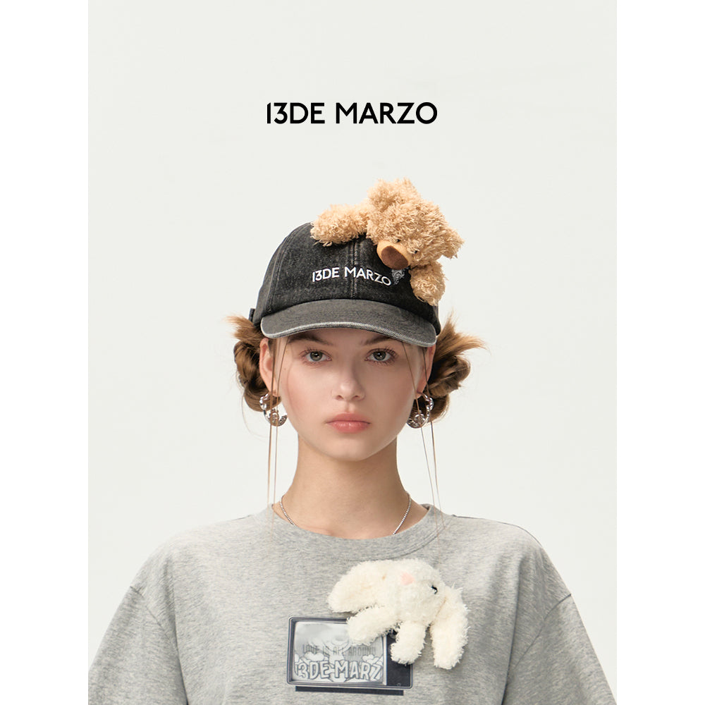 13De Marzo Doozoo Washed Denim Cap Black