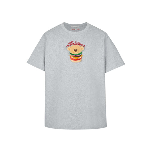 13De Marzo Layered Hamburger T-Shirt Grey