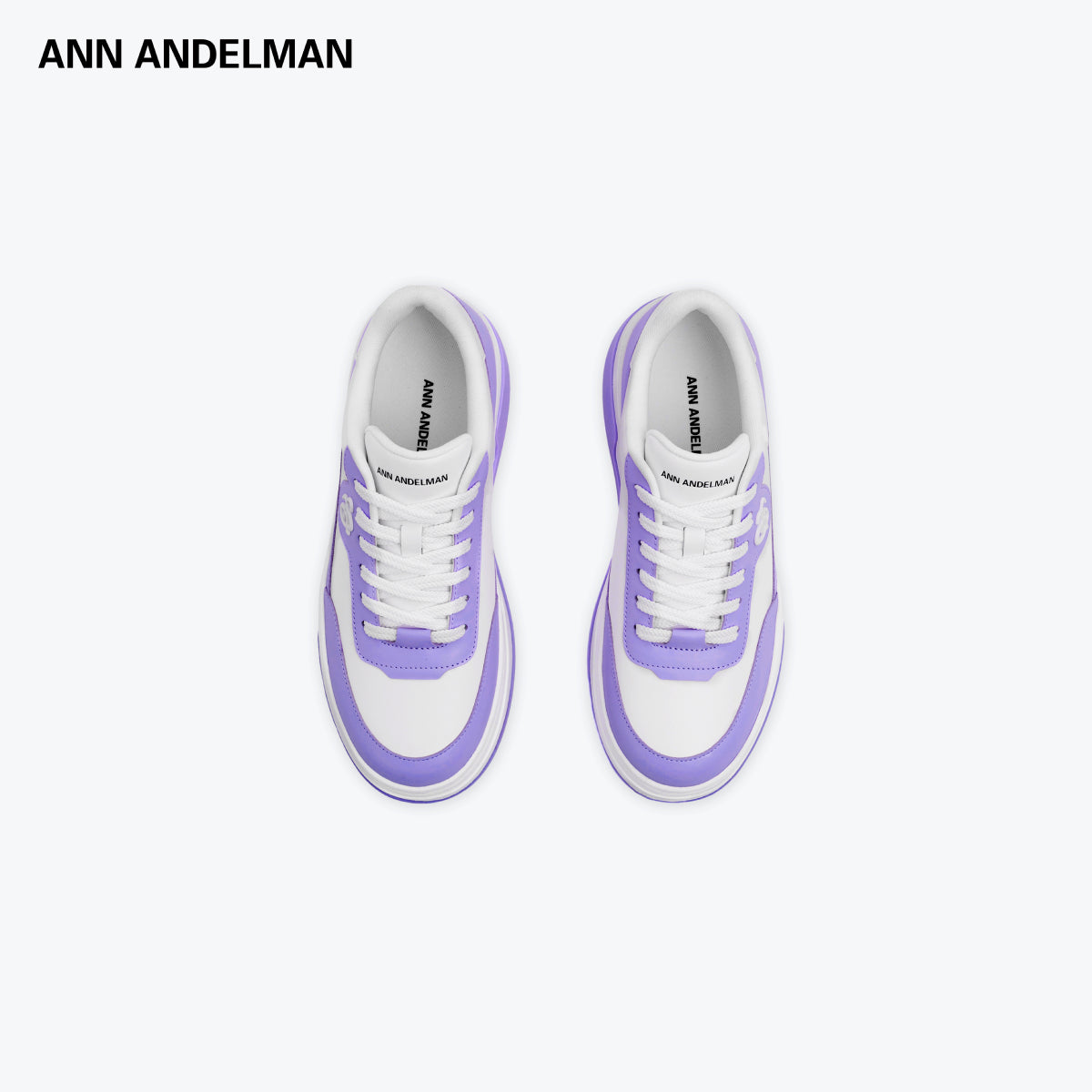 Ann Andelman Logo Heel Platform Sneaker Purple